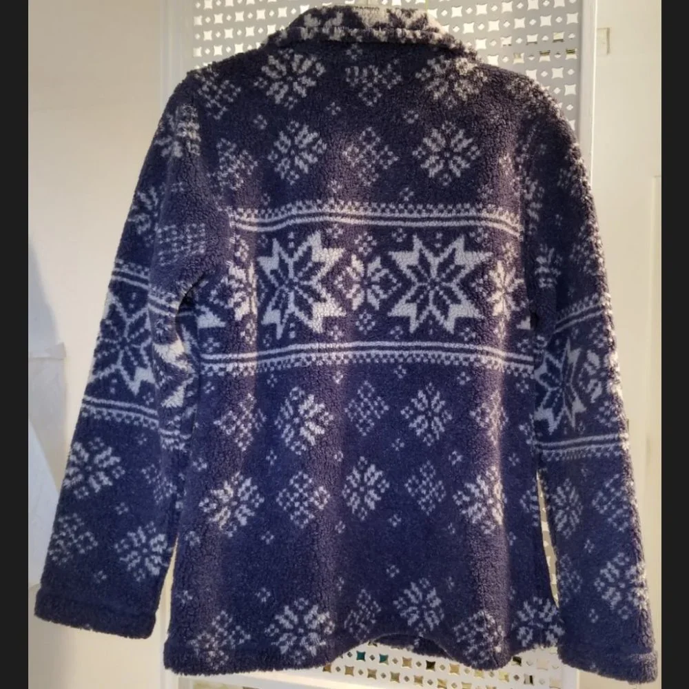 Women’s White Stag Cardigan Sweater Blue and White Ladies size S - Picture 3 of 9